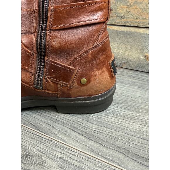 UGG Evanna Stout Tall Riding Boot Size 7.5 Zip Sherpa Fleece Lined Waterproof - Picture 11 of 16